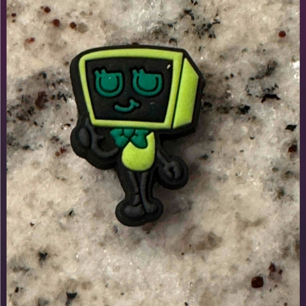 Dandy’s world Cute Green and Black Cartoon croc charm